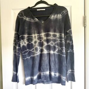 Saverio Palatella 100% Cashmere Tie-Dye V-Neck Sweater size small